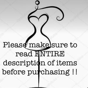 Please read entire descriptions of itens before purchasing